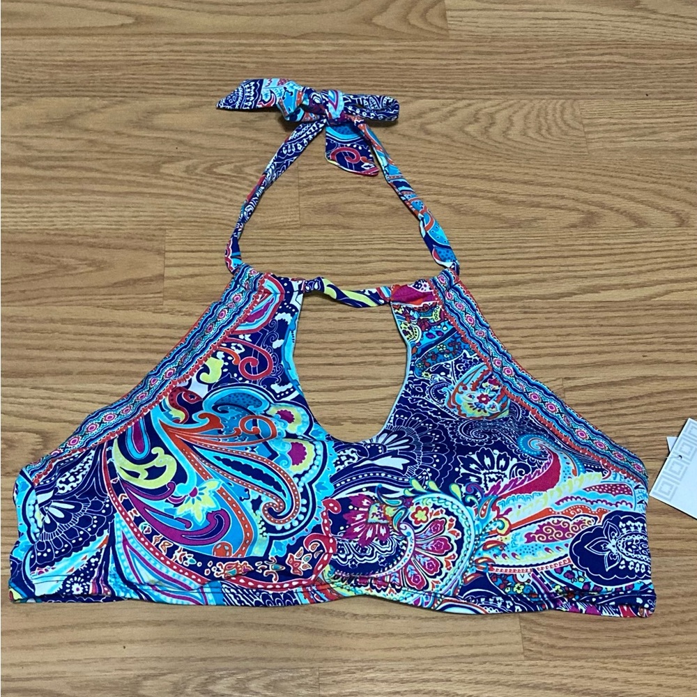 Liz Claiborne New Floral Bra Swimsuit Top